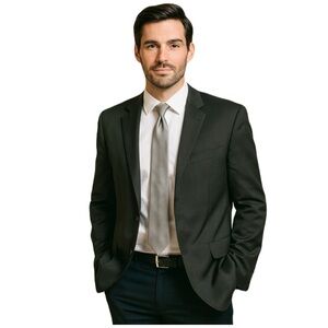 LAUREN RALPH LAUREN Men’s 100% Wool 2 Button Sport coat Blazer‎ Charcoal 42R